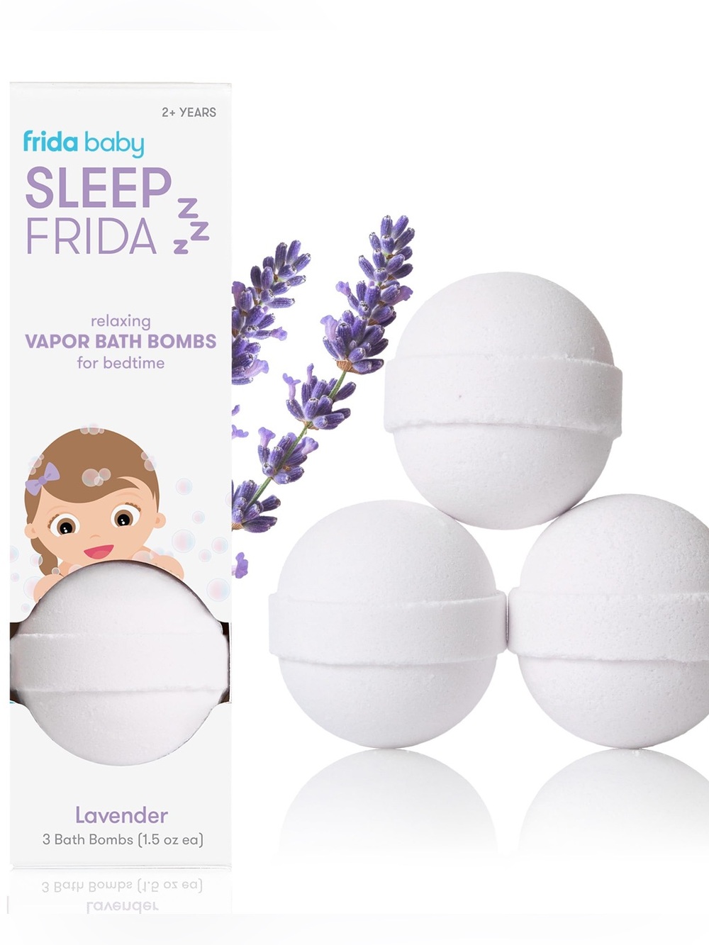 fridababy Sleep Lavender Vapor Bath Bombs - Calming Lavender (Set of 3)